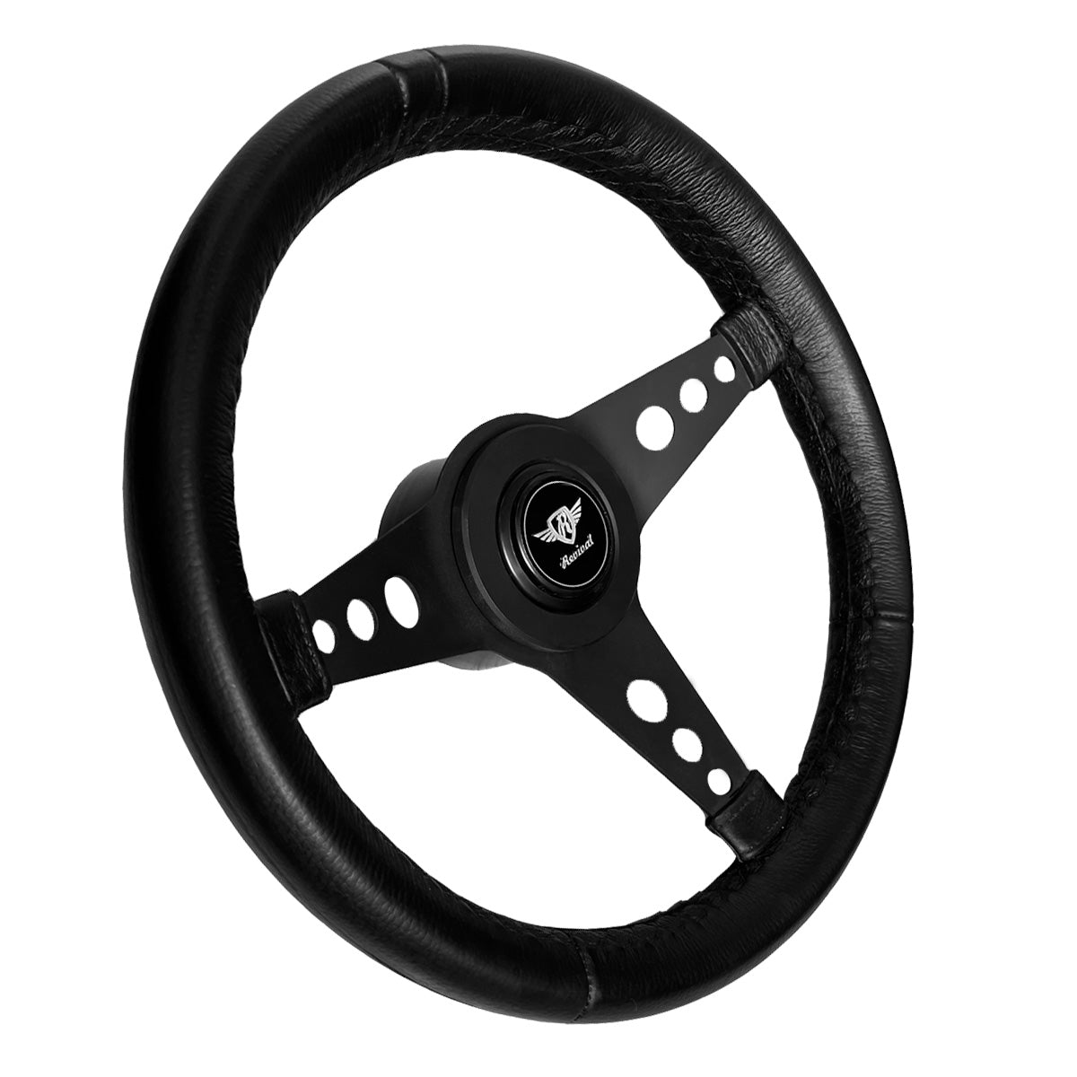 Volante Revival Mini R negro (logotipo plateado)