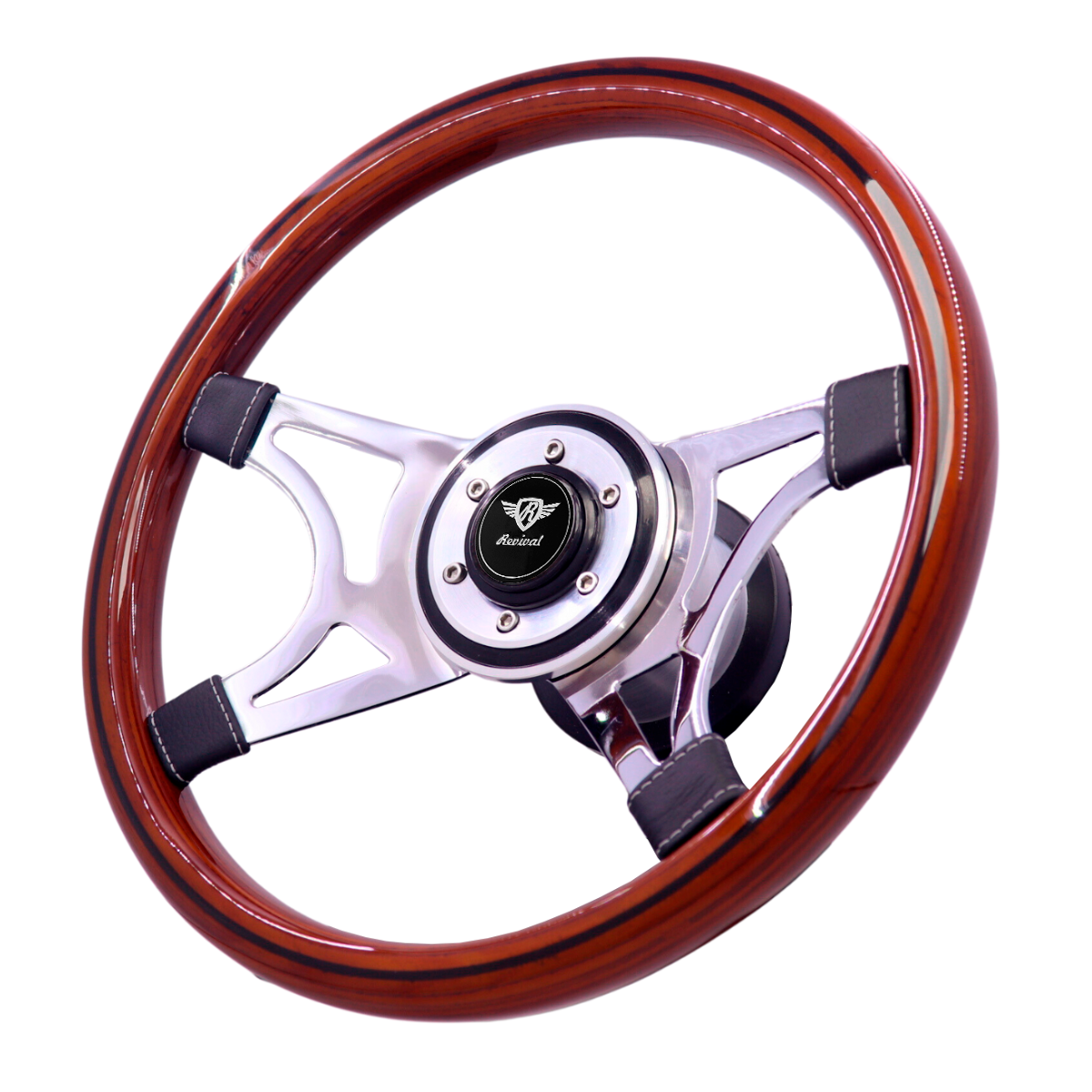 Volante Wega Madeira Revival (logotipo negro)