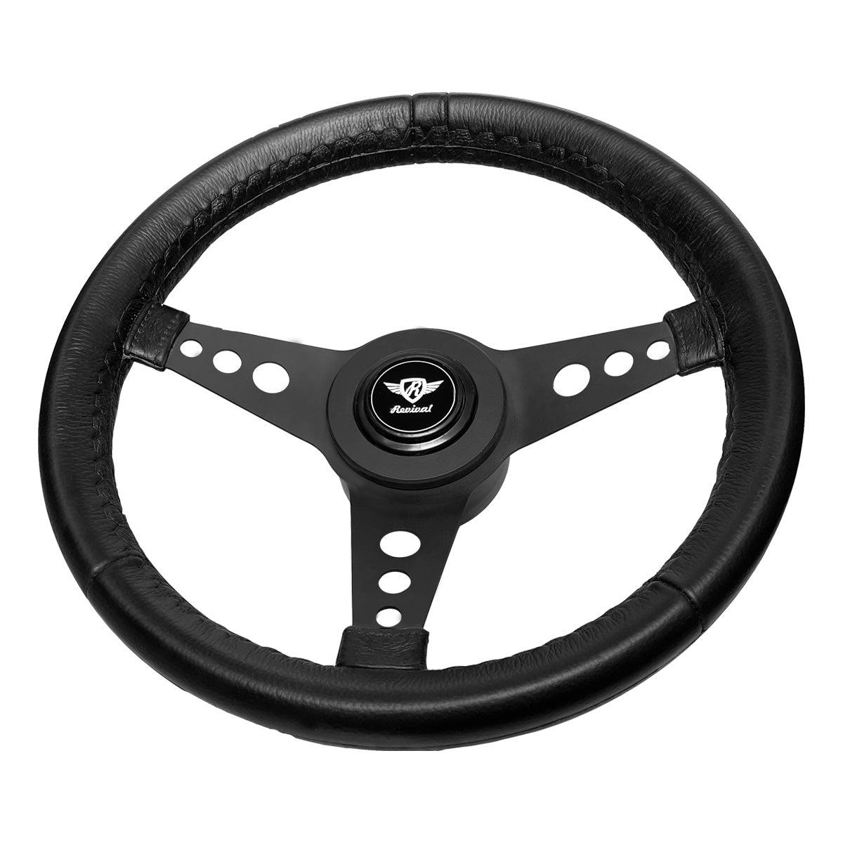 Volante Revival Mini R negro (logotipo plateado)