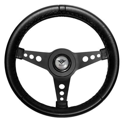 Volante Revival Mini R negro (logotipo plateado)